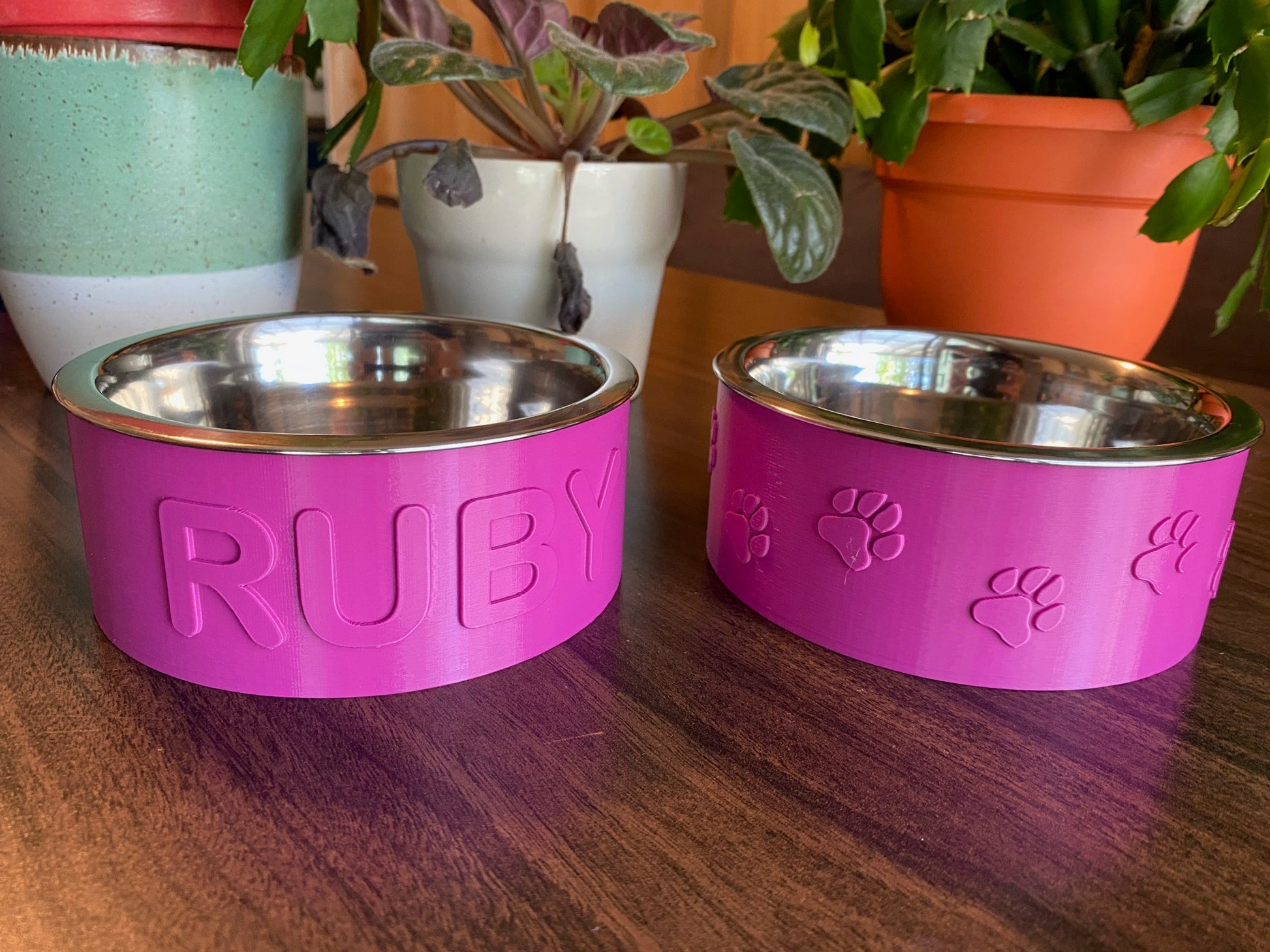 Stainless Steel Etched Dog Bowl